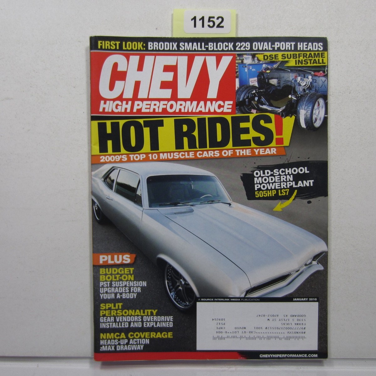 Chevy High Performance Jan 2010 Top Ten Muscle Cars, LS7 Nova