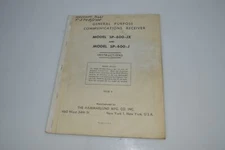 *TC* HAMMARLUND MFG CO MODEL SP-600-JX/SP-600-J INSTRUCTION MANUAL (BOOK626)