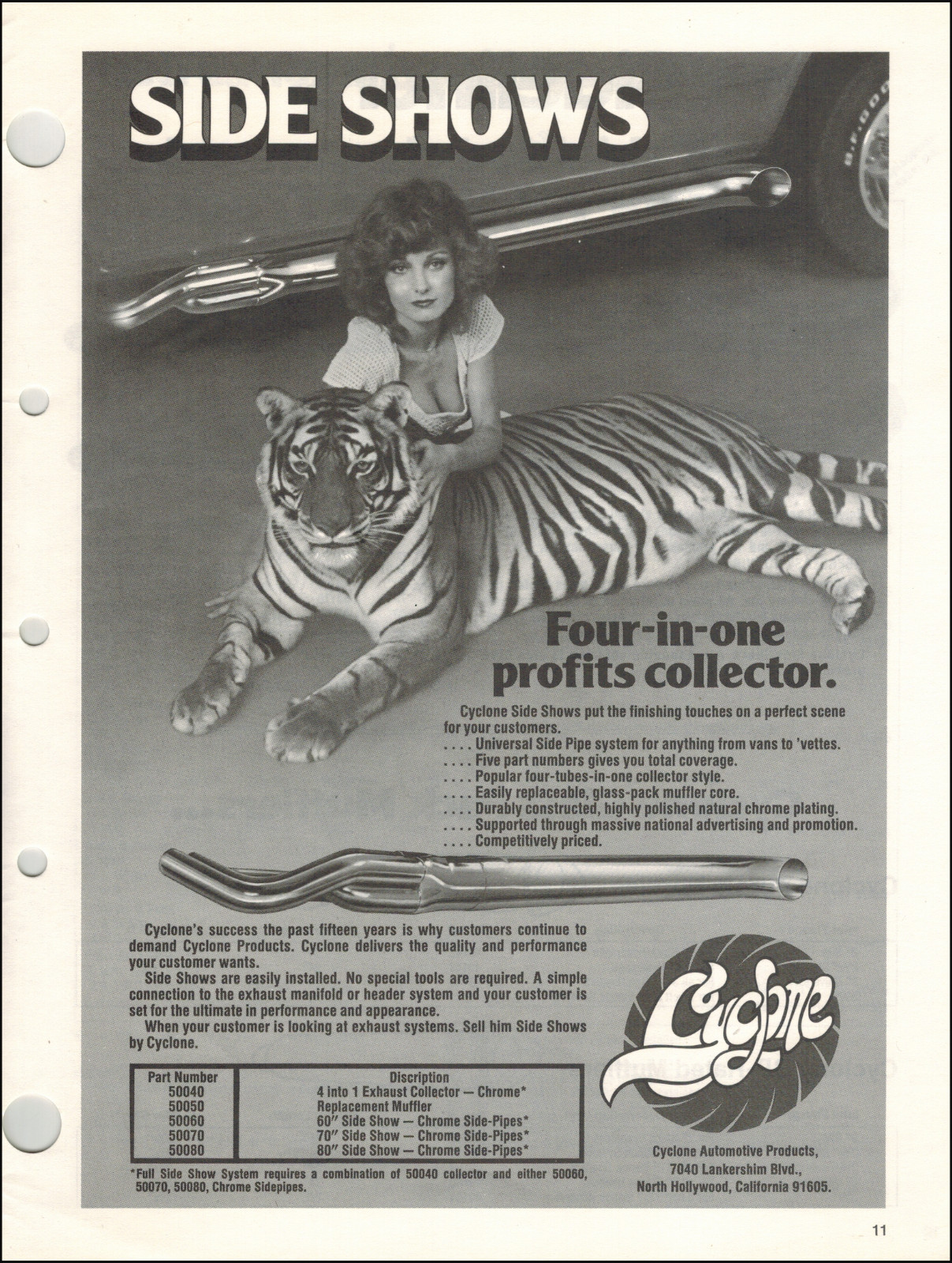 Cyclone Performance Exhaust Systems 1976 Catalog PDF File USB Flash Drive