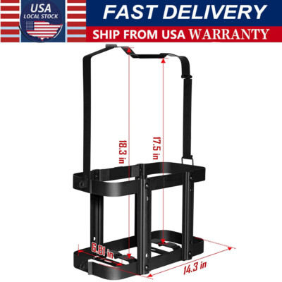 SPARKWHIZ Jerry Can Holder Mount 5.28 Gallons/20L Fuel Gasoline Can Rack- Steel