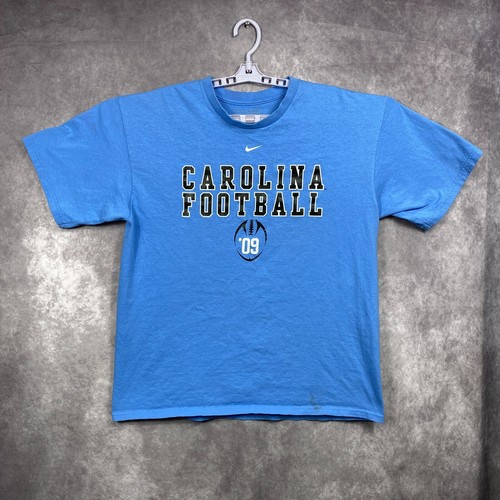 Nike UNC University North Carolina Tar Heels Football T-Shirt Mens Large Blue
