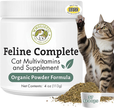 Feline Complete - 4 Oz - Multivitamin & Probiotic Powder for Cats - Natural Cat 