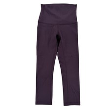 Lululemon Leggings Womens 4 Purple High Rise Crop Yoga Pants Stretch Athletic