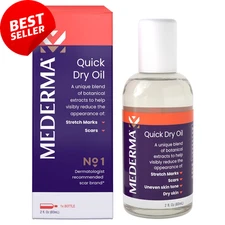 Quick Dry Oil Scar & Stretch Mark Treatment,2.02oz,Paraben-Free,Fast-Absorbing