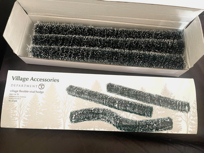 DEPT 56  ACCESSORY  VILLAGE FLEXIBLE SISAL HEDGE  #56 52662 [SET OF 3] FROSTED