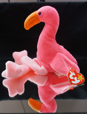 TY Beanie Babies 1995 Pinky the Flamingo w/ All Tags