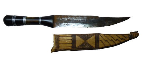 Vintage KNIFE Horn/EXOTIC Wood HANDLE
