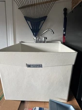 Utilatub Model 18 Sink with faucet and wall mounting hardware