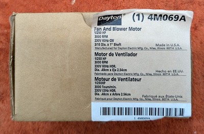 Dayton 4M069A / 4M069 230 Volt 60Hz Blower Motor - New Old Stock