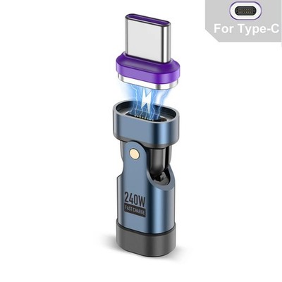 Fast Charging Type C Converter Uslion 240w Magnetic USB C Adapter 180° Rotation