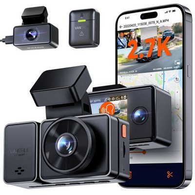 Vantrue E3 2.7K 3 Channel Dash Camera | WiFi | GPS | Parking Mode(512GB Support)