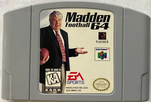 Madden Football 64 (Nintendo 64, N64, 1998) Cart Only Good Condition