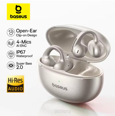 Baseus MC1 Pro Open Ear Earbuds Bluetooth 6.0 Hi Res 4 Mic ENC