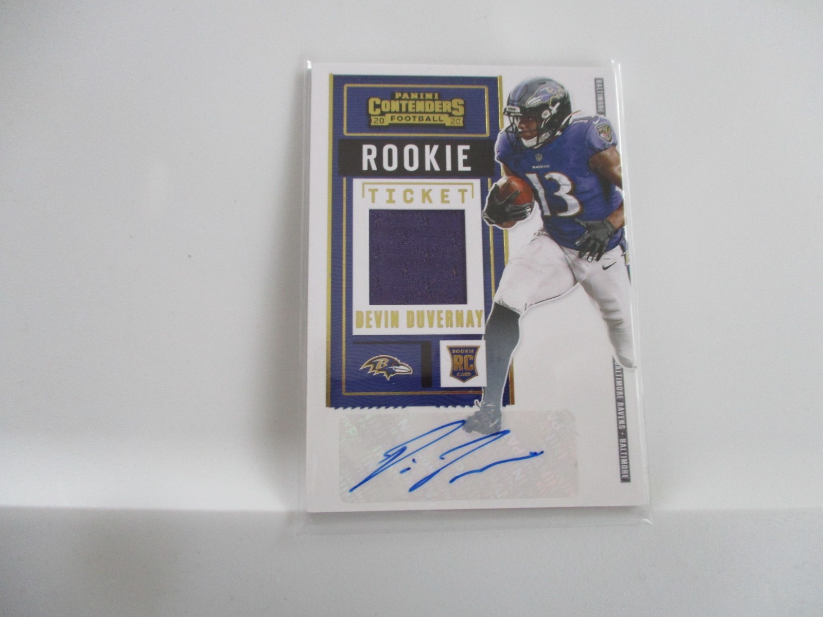 Devin Duvernay Panini Contenders Rookie Ticket Swatches #DDU Autograph