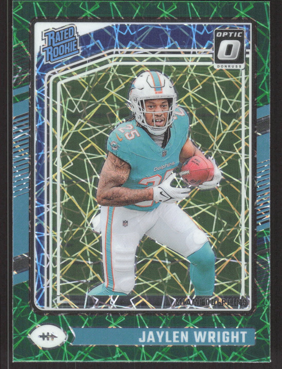 2024 Donruss Optic #249 Jaylen Wright Green Velocity