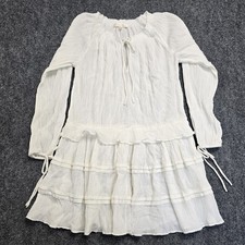 Love Shack Fancy Popover White Mini Dress Cottagecore Babydoll Women’s Sz Small