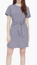 PARKER Women’s Annika Stripe Stretch Cotton Minidress in Blue|White-Size XXL
