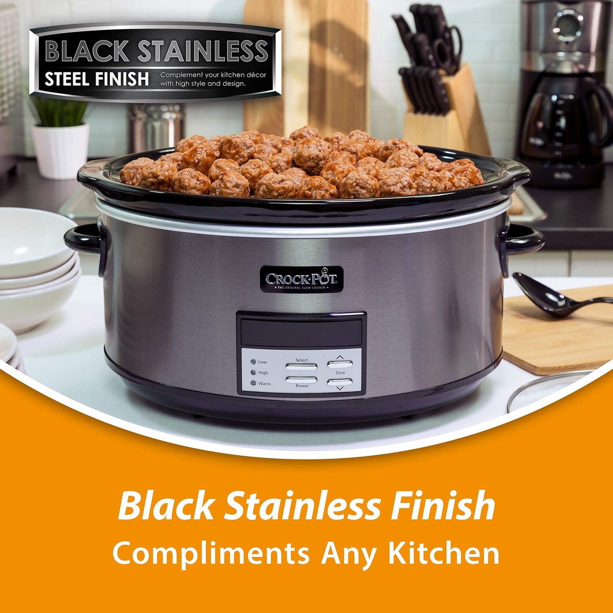 Crock-Pot Large 8-Quart Programmable Slow Cooker with Auto Warm