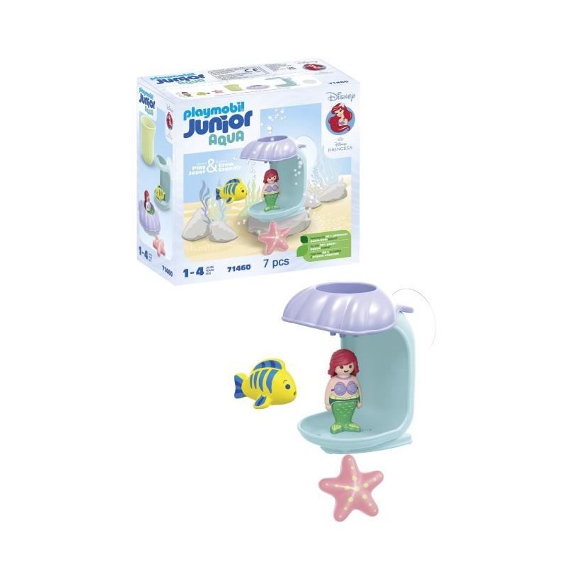 PLAYMOBIL JUNIOR 71460 Ariel Disney contre la peur de l'eau : le jouet de bain idéal