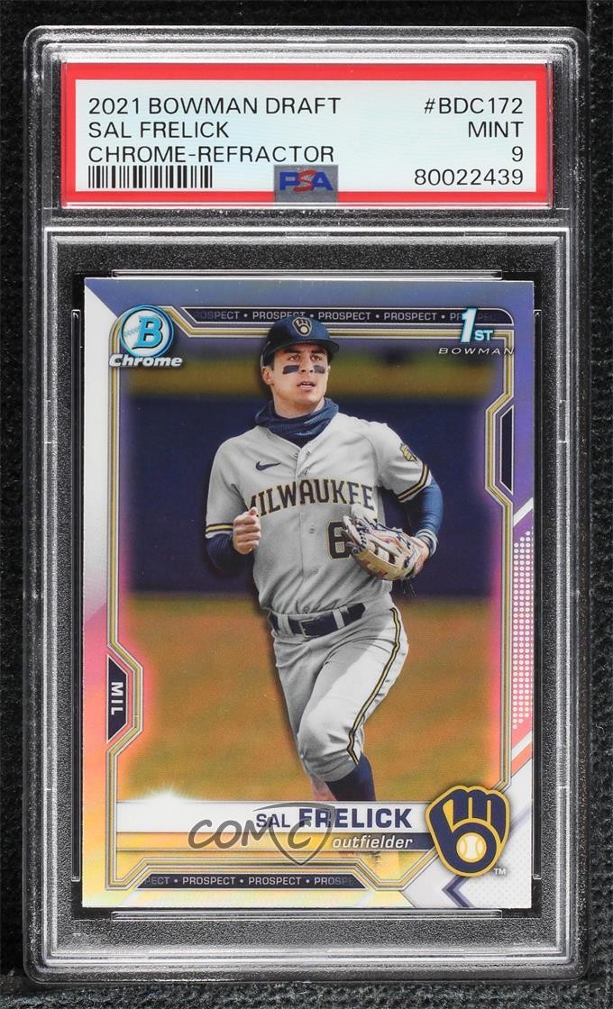 2021 Bowman Draft Chrome Refractor Sal Frelick #BDC-172 PSA 9 MINT 1r7n