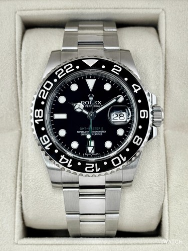 2018 GMT-Master II 40mm 116710LN Stainless Steel Black Dial