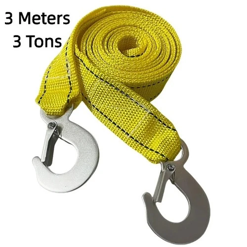 5T Car Tow Rope Strap Cable 4M Heavy Duty Van Road Recovery Pull Lead Hooks - Picture 6 of 8