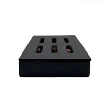 Cast Iron Smoker Box Grill BBQ Wood Chip Smoke Flavor Gas Grill Accessory 8in