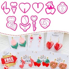 Xaekicr Heart Polymer Clay Cutters, Earring Molds Tool Set