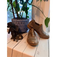 Clarks Metallic Gold Leather Loafers Slip On Shoes Womens 6