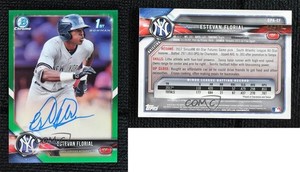 2018 Bowman Chrome Prospect Green Refractor /99 Estevan Florial #CPA-EF Auto