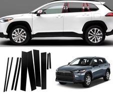 For Toyota Corolla Cross Gloss Black B-pillar Cover Trim Window Sticker Set 2026