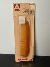 Vtg Unbreakable Pocket Comb Shel-Tone All-American Sealed New in Package 03771