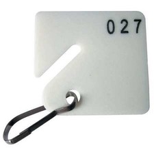 Key Tag Numbered 1 to 100, Square, PK100