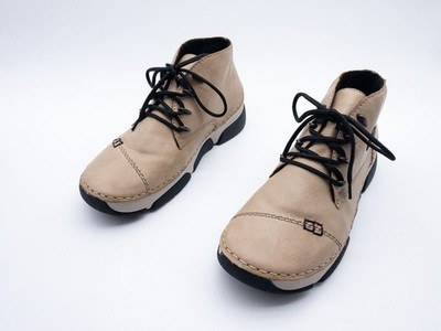 rieker Damen Winterboot Stiefelette Freizeitschuh Beige Gr. 38 EU Art. 38886-56
