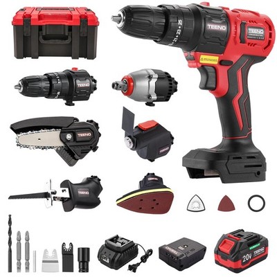 Brushless Power Tool Combo Kit, 6-in-1 Cordless Interchangeable Multi-Tool Se...