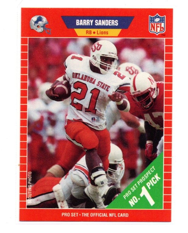 1989 Pro Set #494 Barry Sanders RC LIONS HOF ROOKIE LIONS