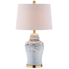 JYL3010A Wallace 26" Ceramic LED Table Lamp Traditional Transitional Bedside ...
