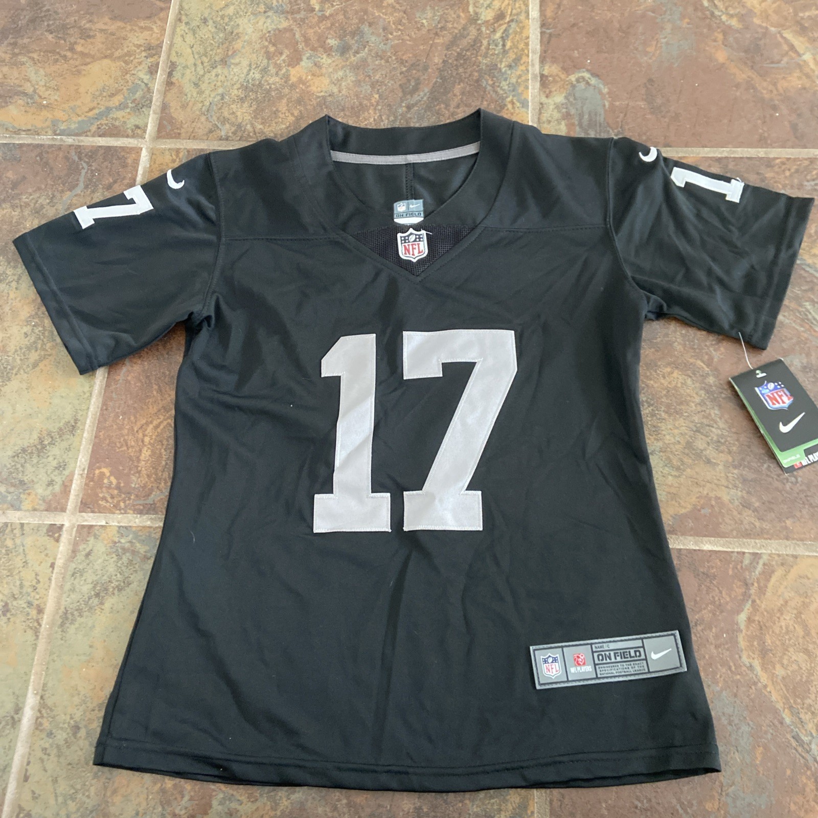 Camiseta deportiva para mujer Las Vegas Raiders #17 Adams Nike On Field talla M negra - nueva con etiquetas