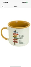 Abbey Gift Journey Camping Mug 16 Oz Ceramic Cup White &Brown Color without Box