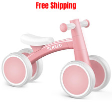 SEREED Baby Balance Bike for 1 Year Old Boys Girls 12-24 Month Toddler, Pink New
