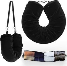 Travel Neck Pillow with Storage Pouch Adjustable Lightweight Comfortable Support