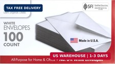 Mead 6 3/4 Envelopes 3-5/8" x 6-1/2", Gummed Closure, White All-Purpose for Hom