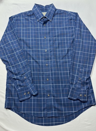 Cabela's Outfitter Series Blue Windowpane Button-Down Shirt M/M
