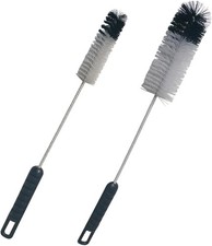 Bottle Brushes Thin Long Handle X 2 Utility Skinny Wire Cleaner Set Big Small
