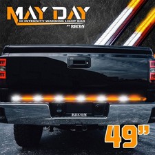 Recon 26415md Mayday Strobing 49 Led Tailgate Light Bar Whiteamber