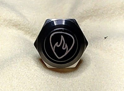 PTM Guitars Custom Engraved Kill Switch Momentary Push Button 10MM - Black