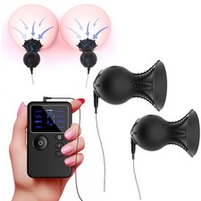 Pulso de choque femenino EStim estimulación del pezón ventosa ventosa agrandar BDSM