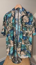 Tony Lambert Vintage Tropical Hawaiian Button Casual Shirt - Size L Made in USA