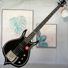 Electric Bass Guitar Black Color 4-String Pea...