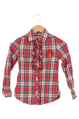 JONAS NIELSEN STOCKHOLM Damen Bluse 36/S Kariert Rüschen Mehrfarbig Casual